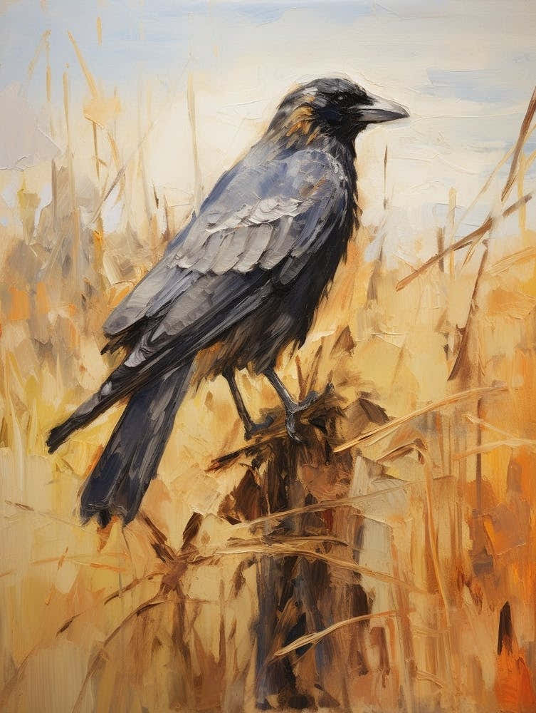 Bird Painting Raven 4