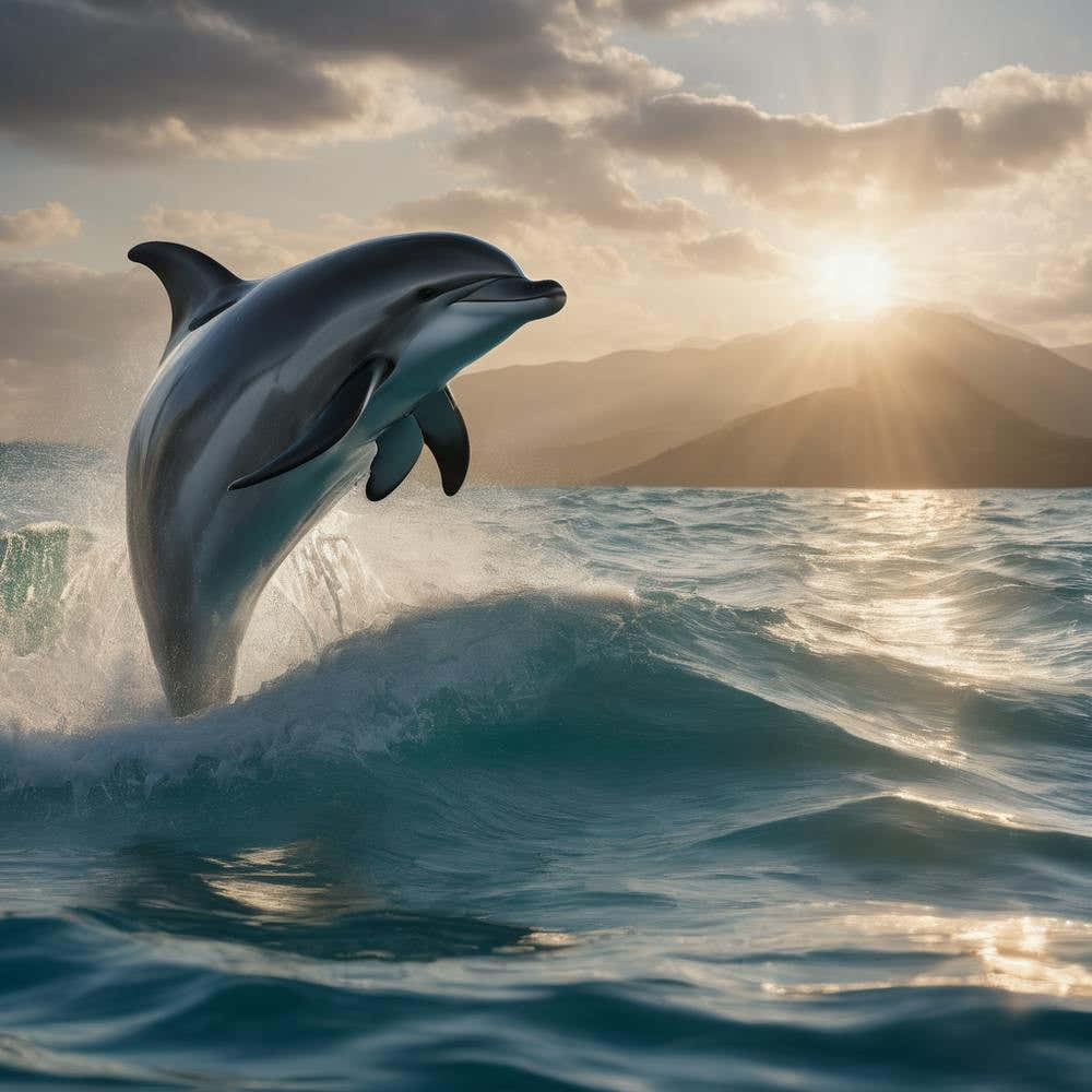 Dolphin Leaping Out Of The Water
