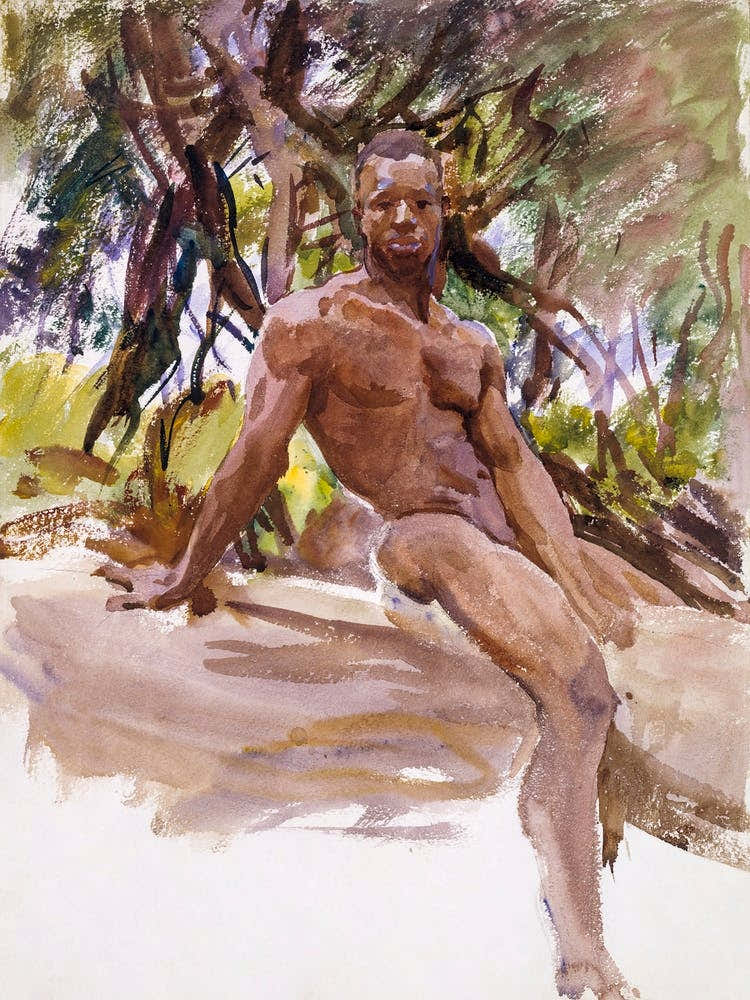 Man And Trees, Florida (1917), John Singer Sargent