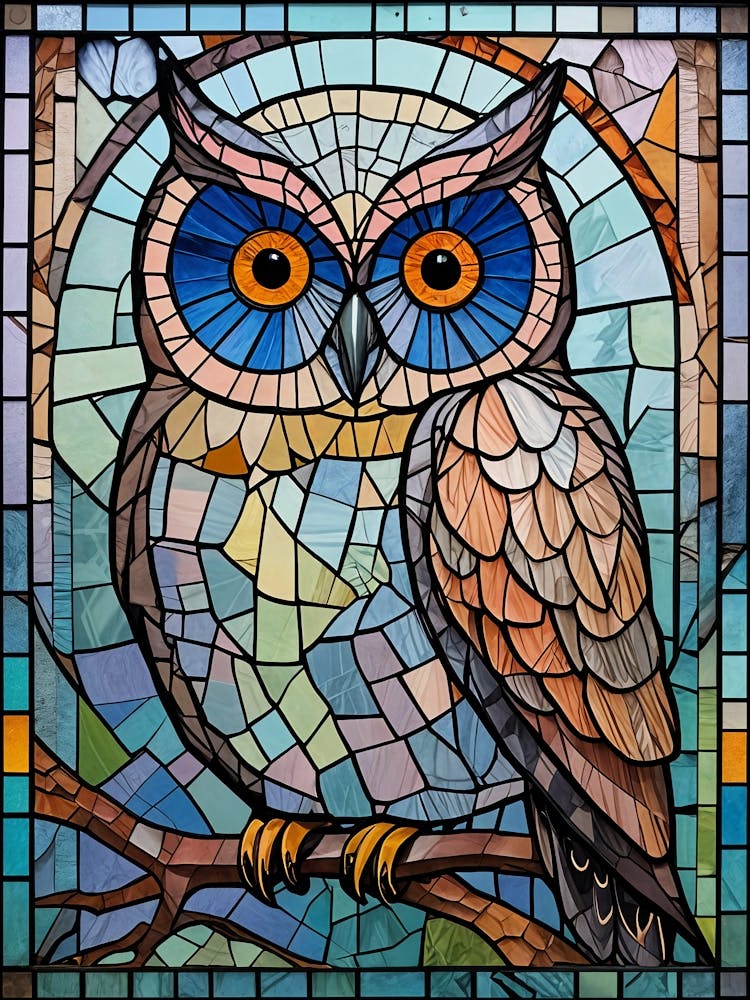 Stained Glass Owl no2