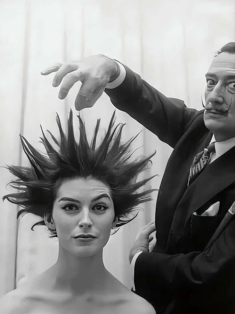 Bad Hair Day Wall Art, Funny Retro Haircut Poster, Vintage Hair Salon, Black And White Print, Hairstylist Gift Decor, Bathroom Wall Decor