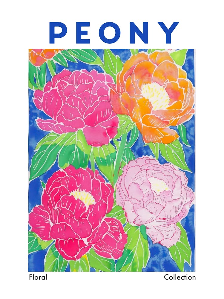 Peony Floral Collection Botanical Flower Market