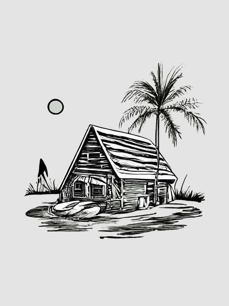 Beach House Black and White