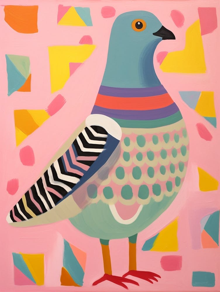 Pink Scandi Pigeon 1