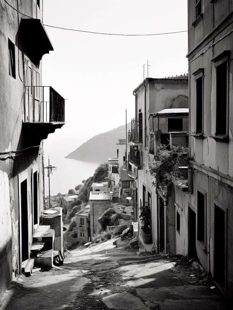 Cinque Terre, Italy, Black And White Photography 2