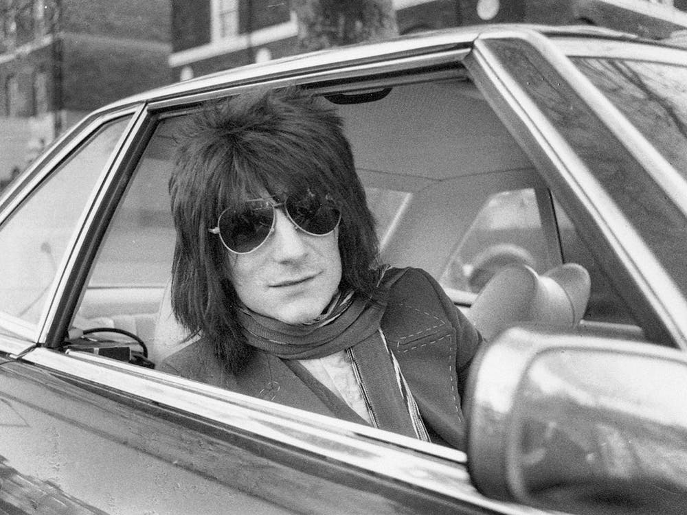 Ronnie Wood In His Car, 1973