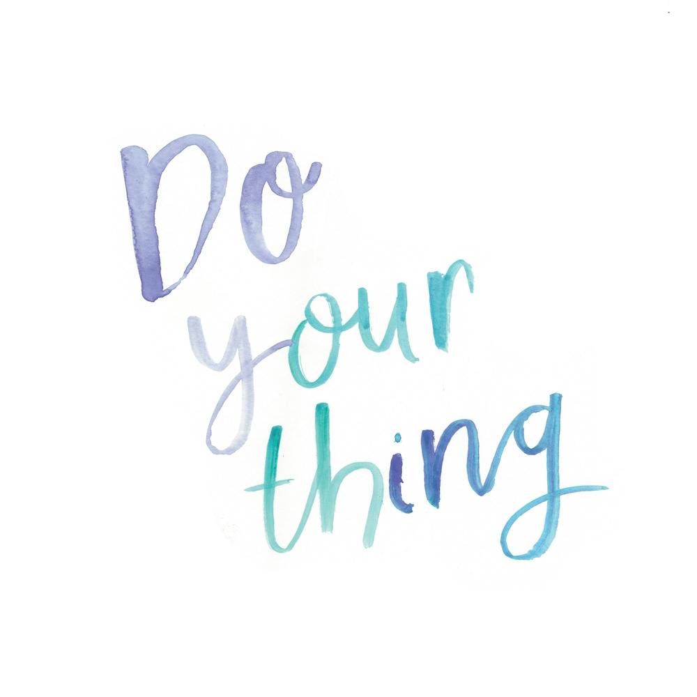 Watercolour Do Your Thing Square