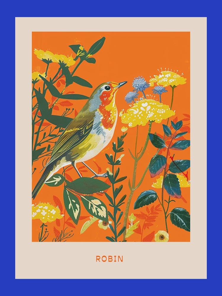Spring Birds Poster Robin 4