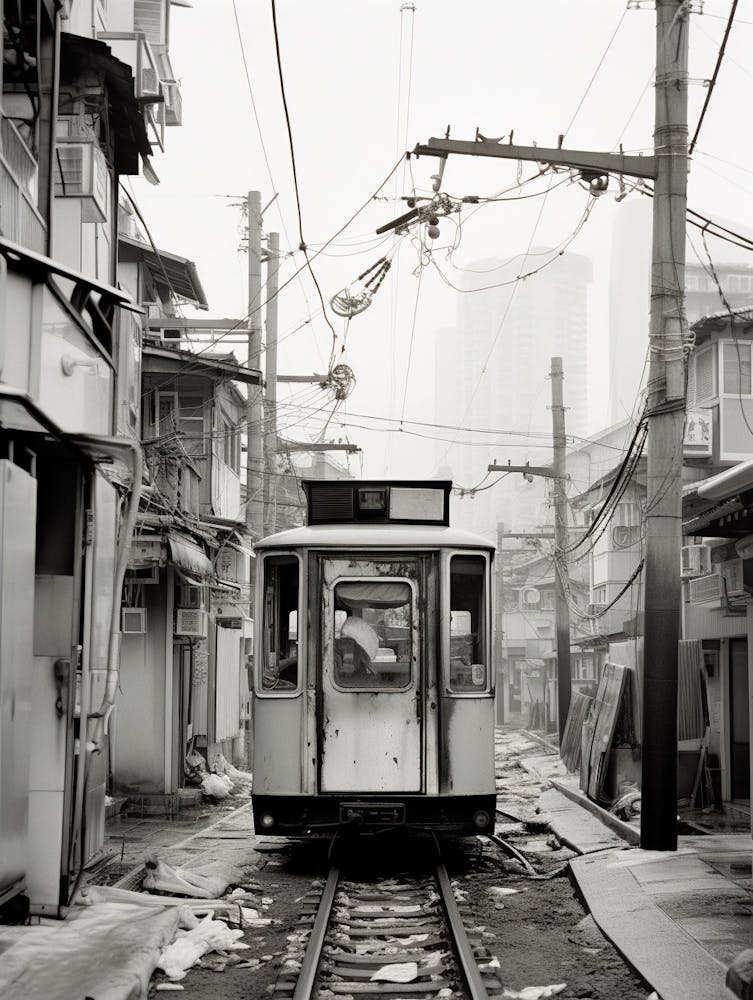 Busan, South Korea, Black And White Old Photo 1