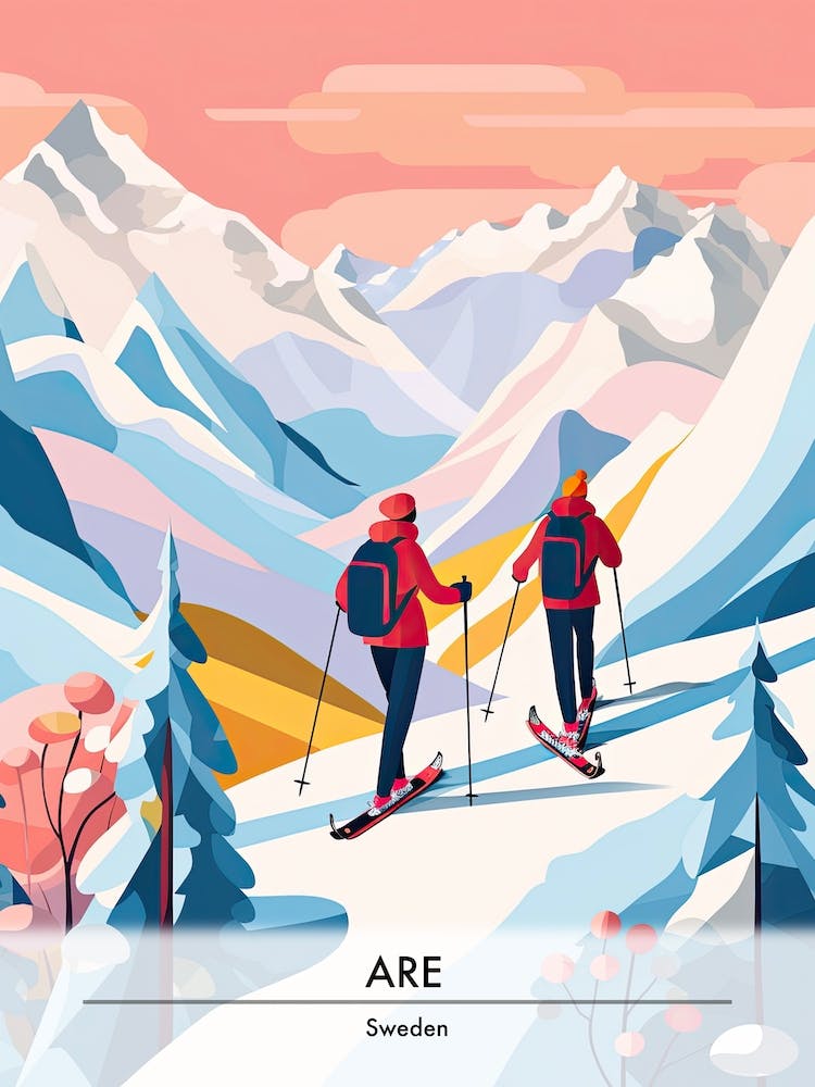 Are In Sweden, Ski Resort Poster Illustration 0