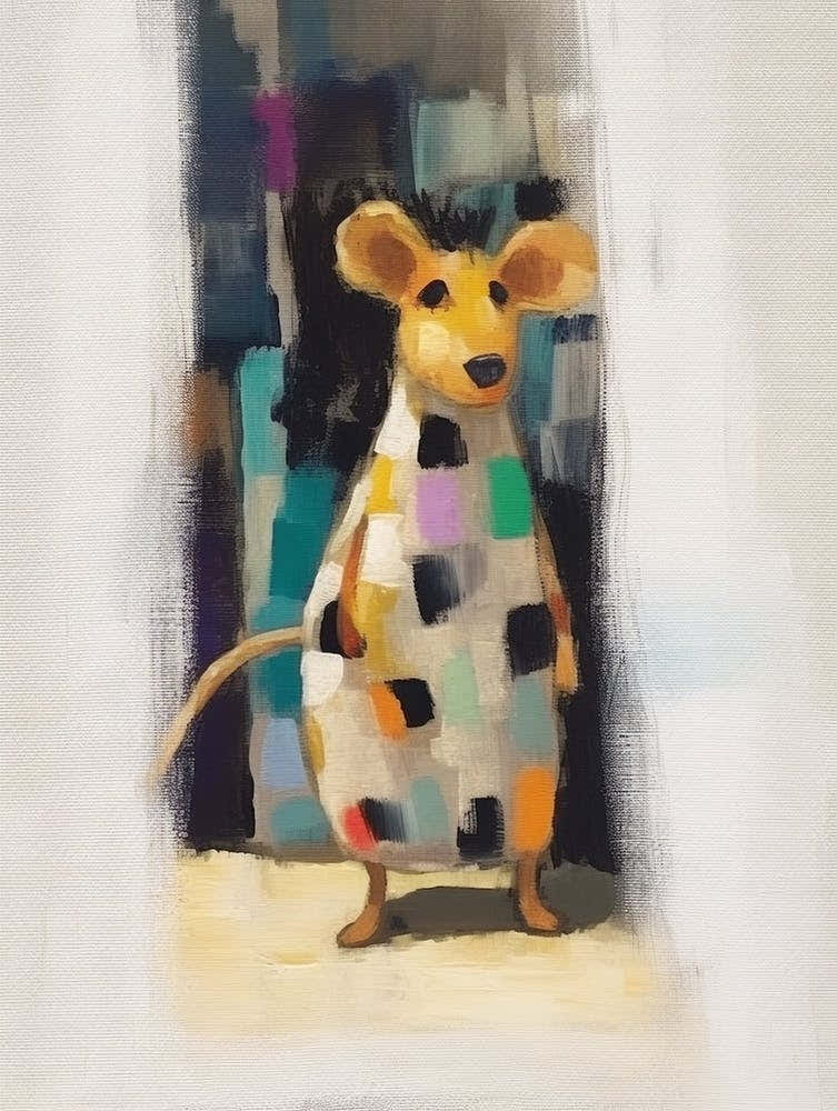 Mouse 2 Kids Patchwork Painting