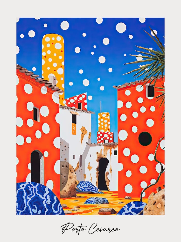 Poster Of Porto Cesareo, Italy, Illustration In The Style Of Pop Art 3
