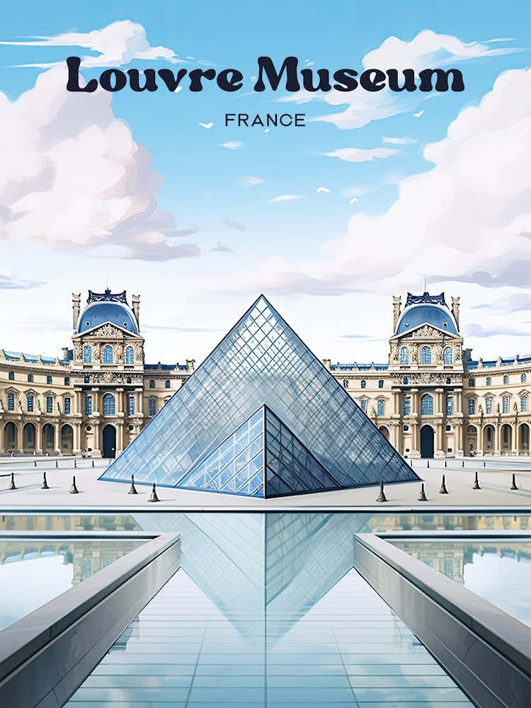 Louvre Museum Summer Travel Art