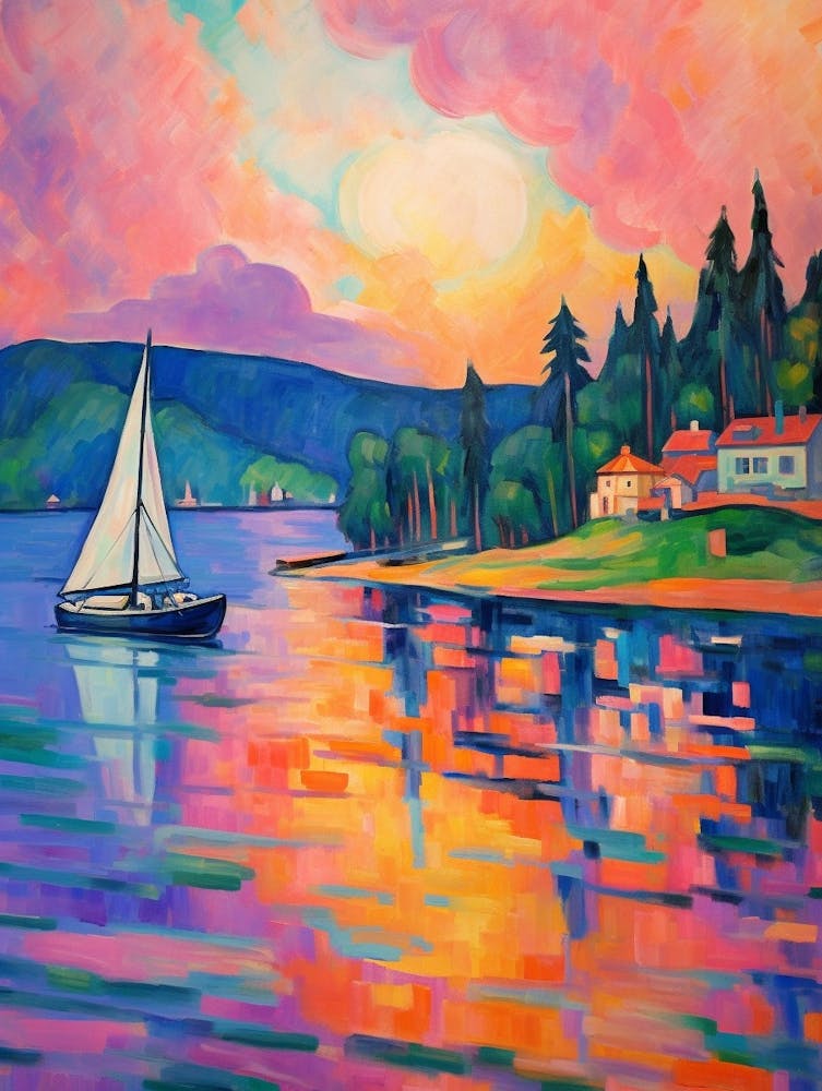 Gig Harbor Washington Retro Pop Art 5