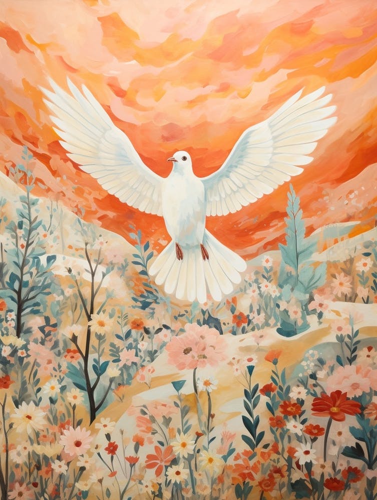 Dove 1 Detailed Bird Painting