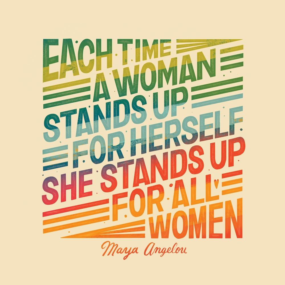 Maya Angelou Stand Up Quote Square