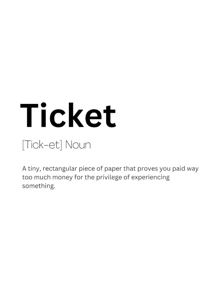 Ticket Definition Meaning