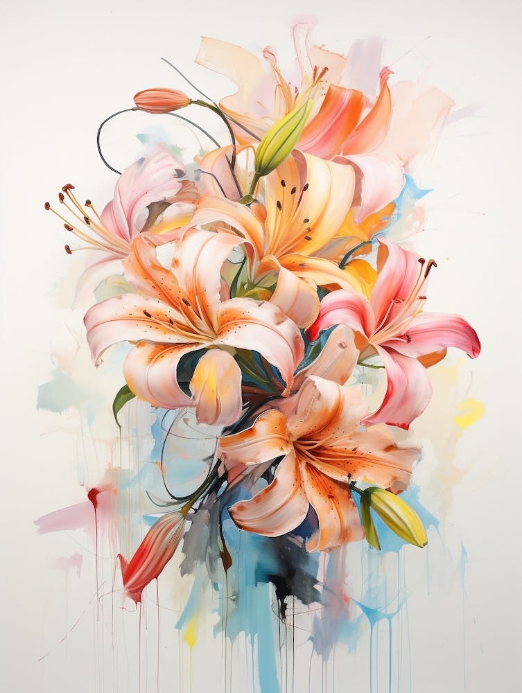 Abstract Flower Painting Lily 7