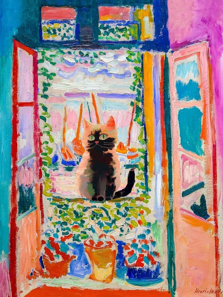 Open Window  Inspired Colour Cat