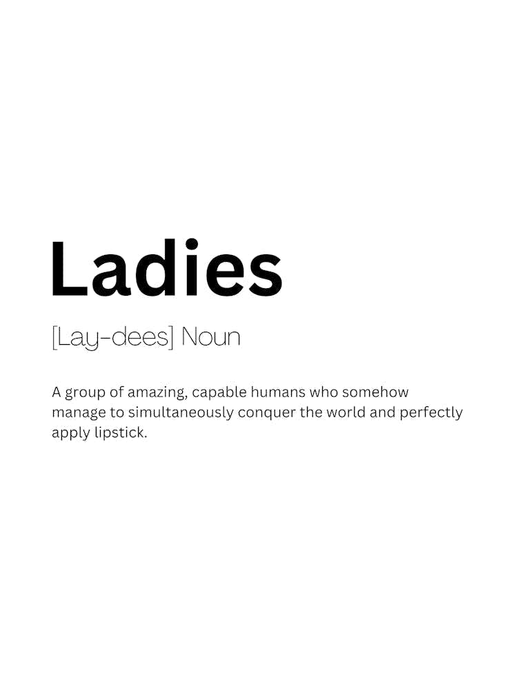 Ladies Definition Meaning