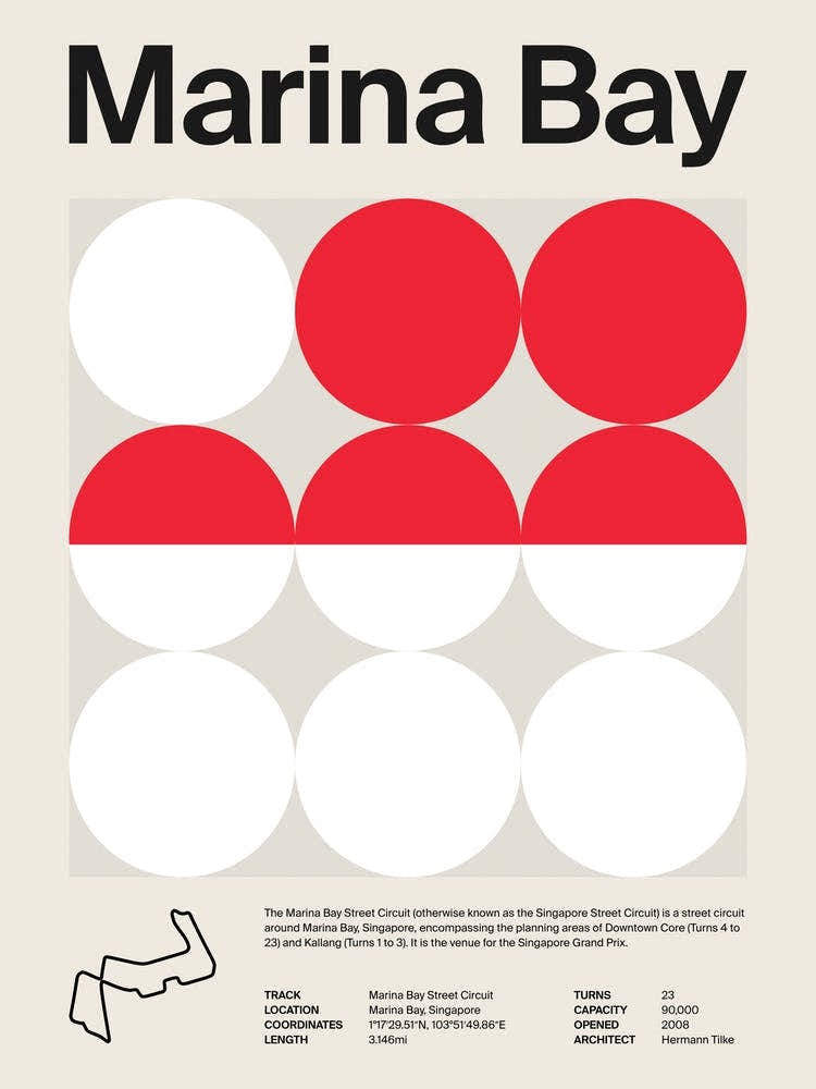 Mid Century Marina Bay F1