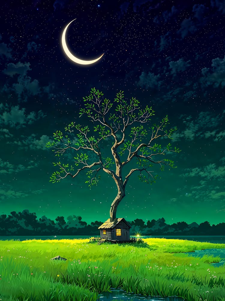 Tree In The Moonlight