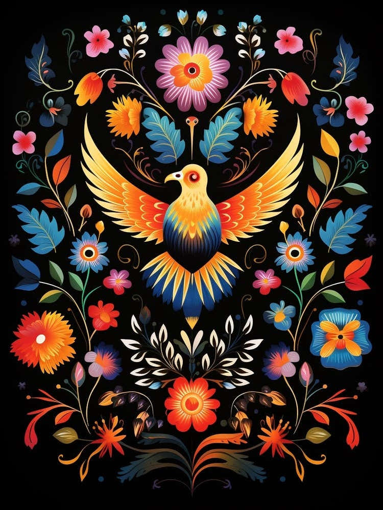 Folk Bird Illustration Osprey 1