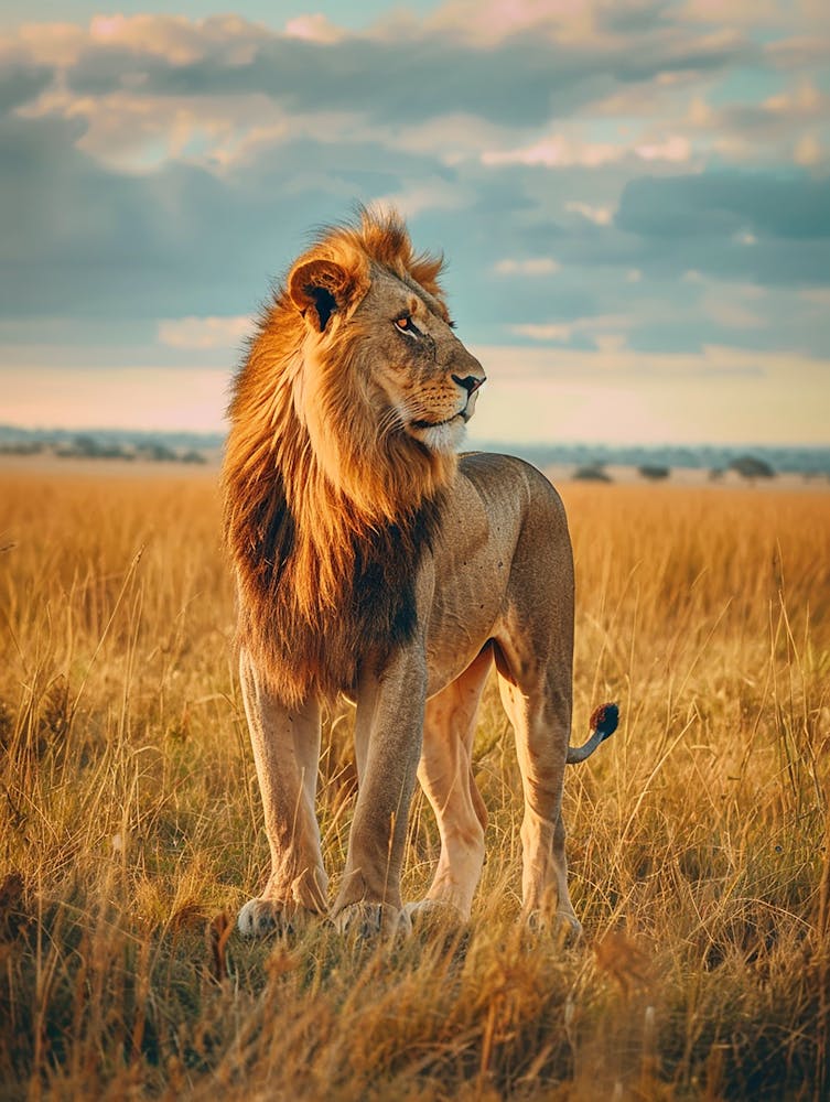 Lion In The Savannah 1