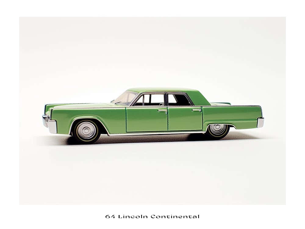 Toy Car 64 Lincoln Continental Green Poster