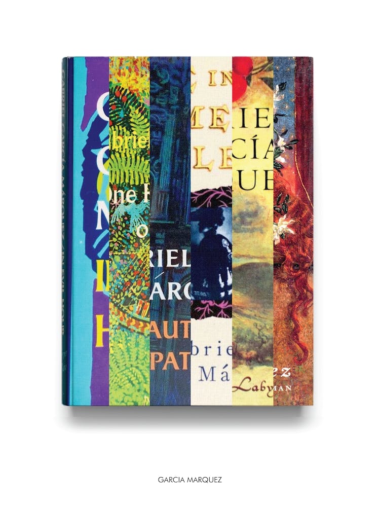 Gabriel Garcia Marquez - Book Lover Abstract Print -First Edition Covers