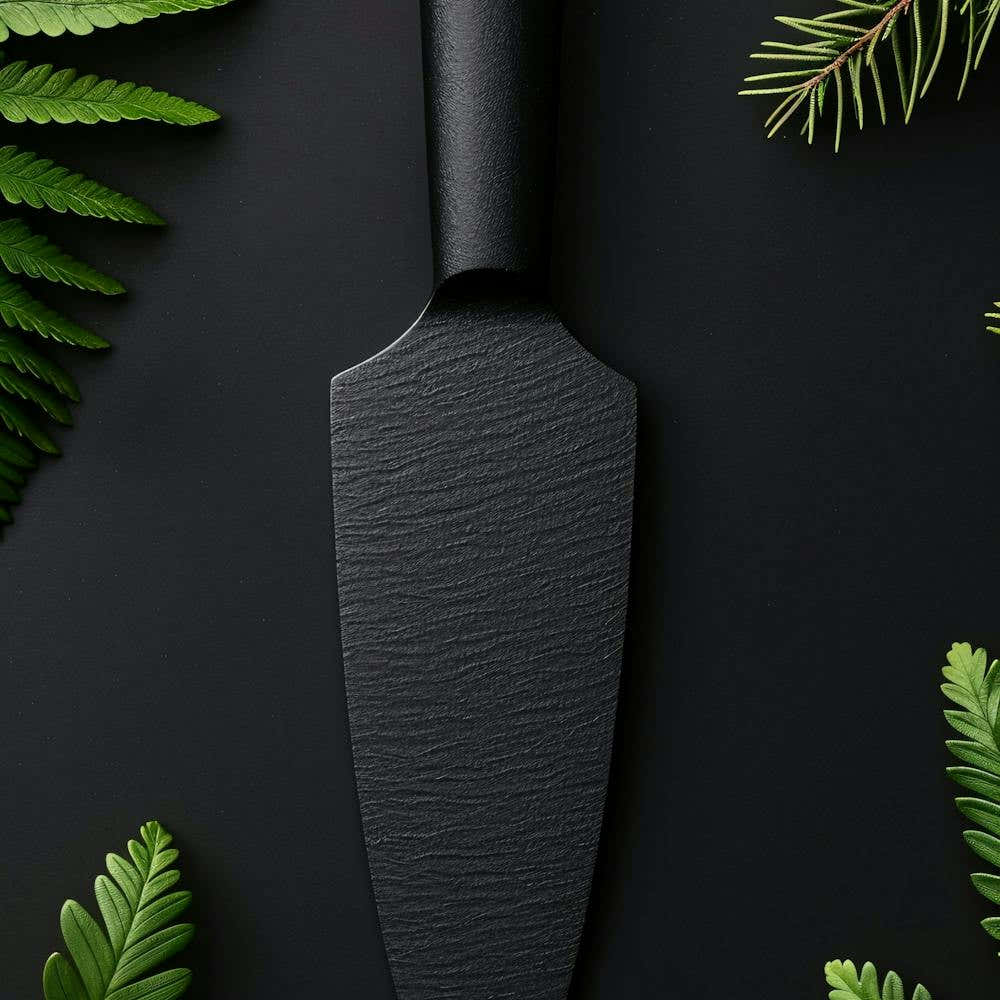 Black Knife On Black Background