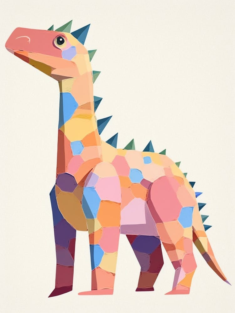 Nursery Dinosaur Art Styracosaurus 1
