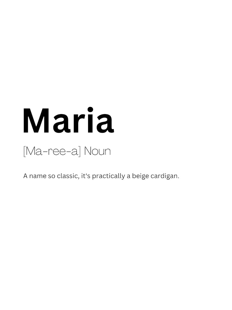 Maria Definition Meaning