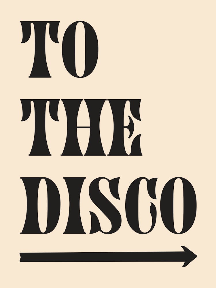 To The Disco- Cream And Black