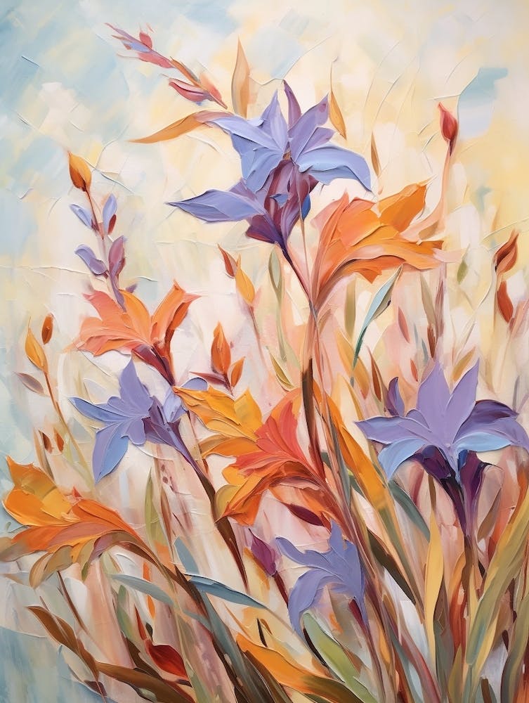 Fall Flower Painting Lobelia 1