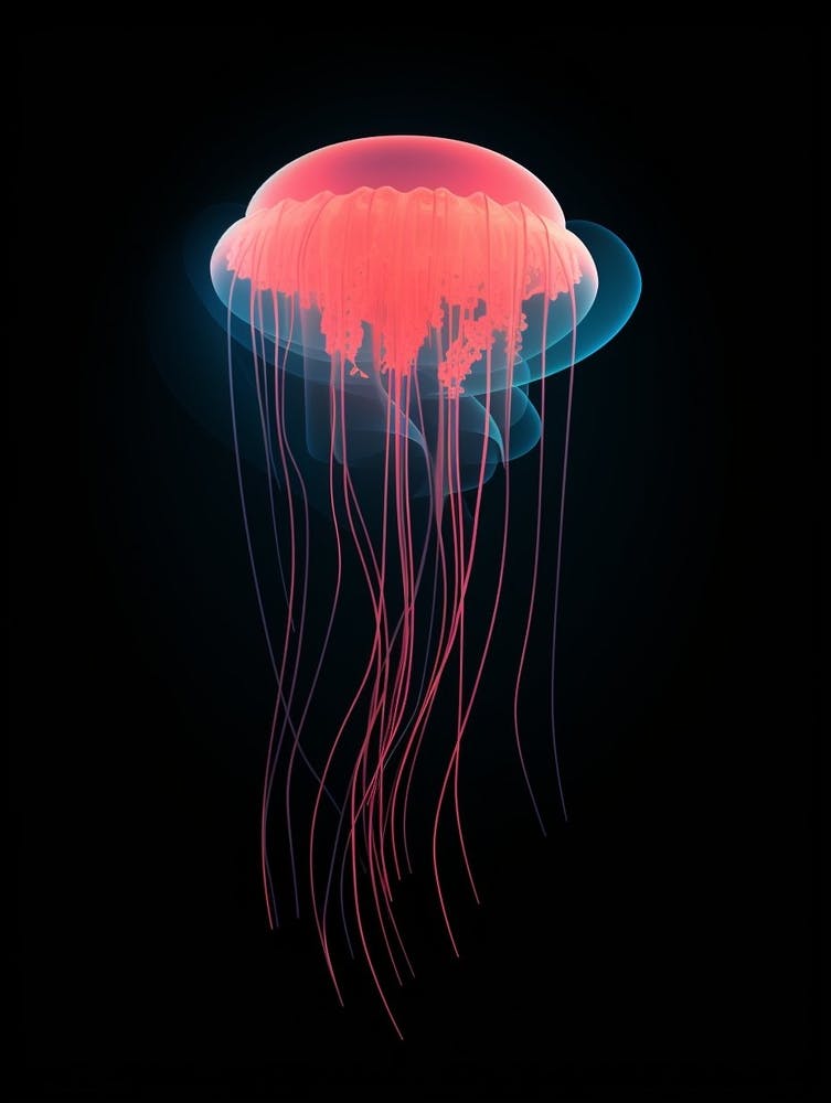 Jellyfish Minimalist Abstract 3