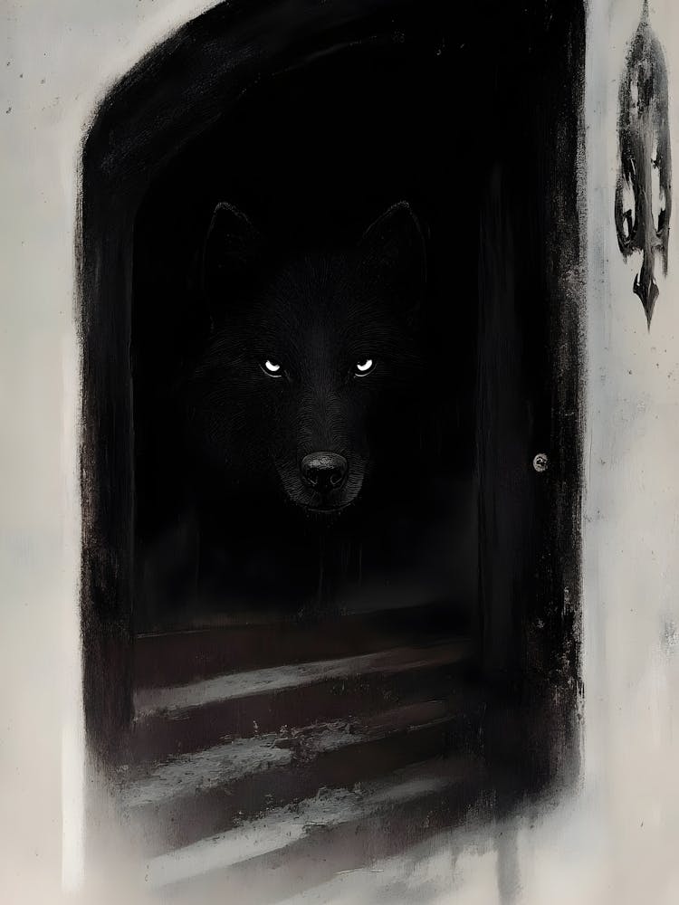 Wolf In The Doorway