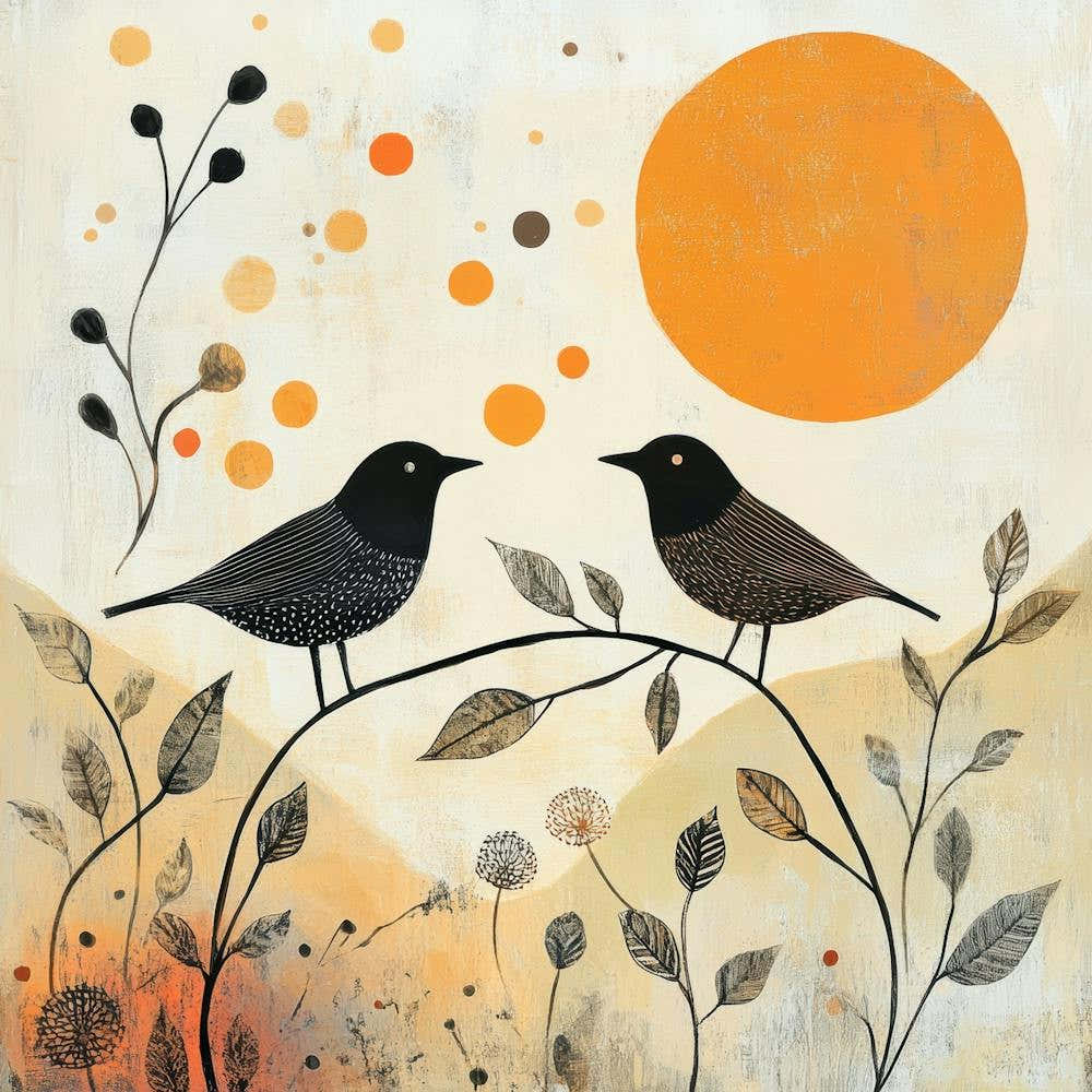 Birds At Sunset