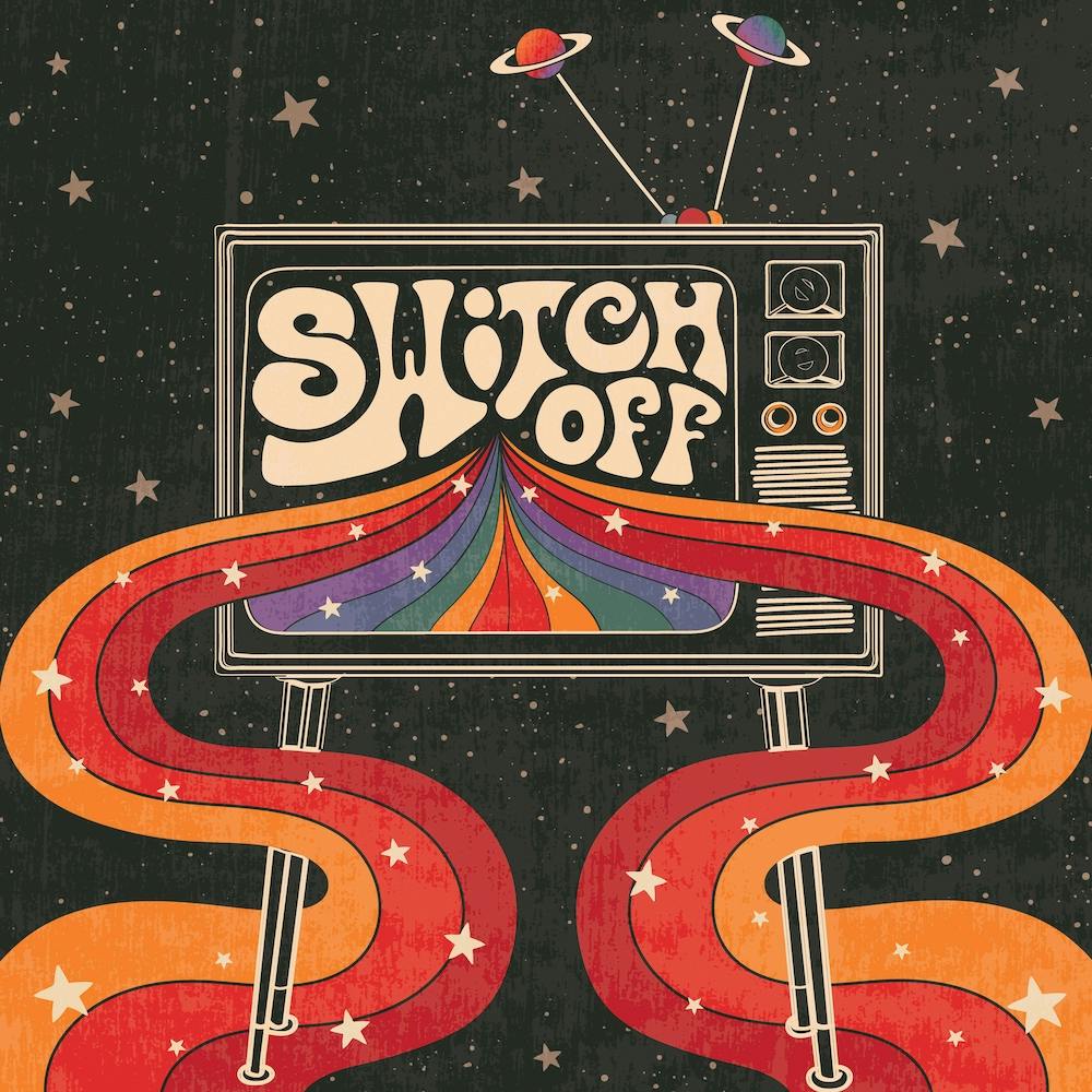 Switch Off Rainbow Retro Tv Square