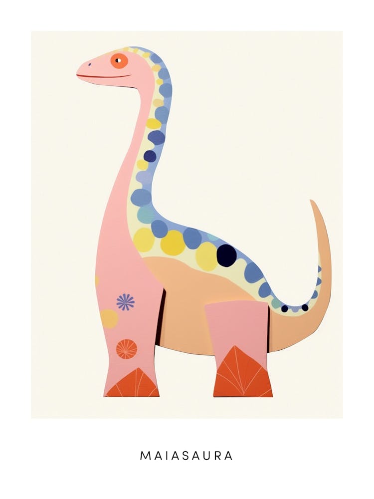 Nursery Dinosaur Art Maiasaura Poster