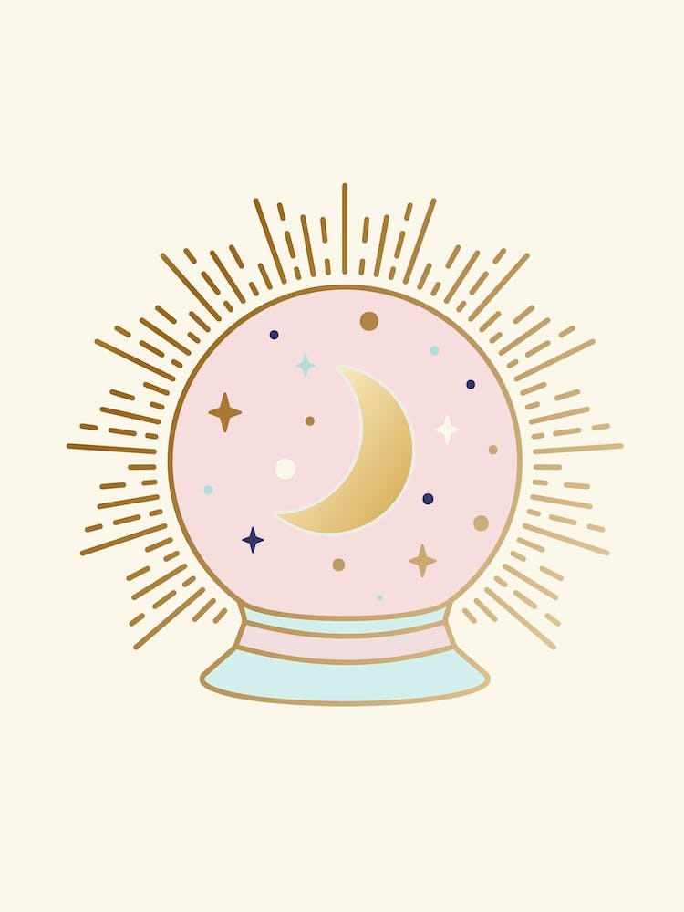 Crystal Ball And Moon