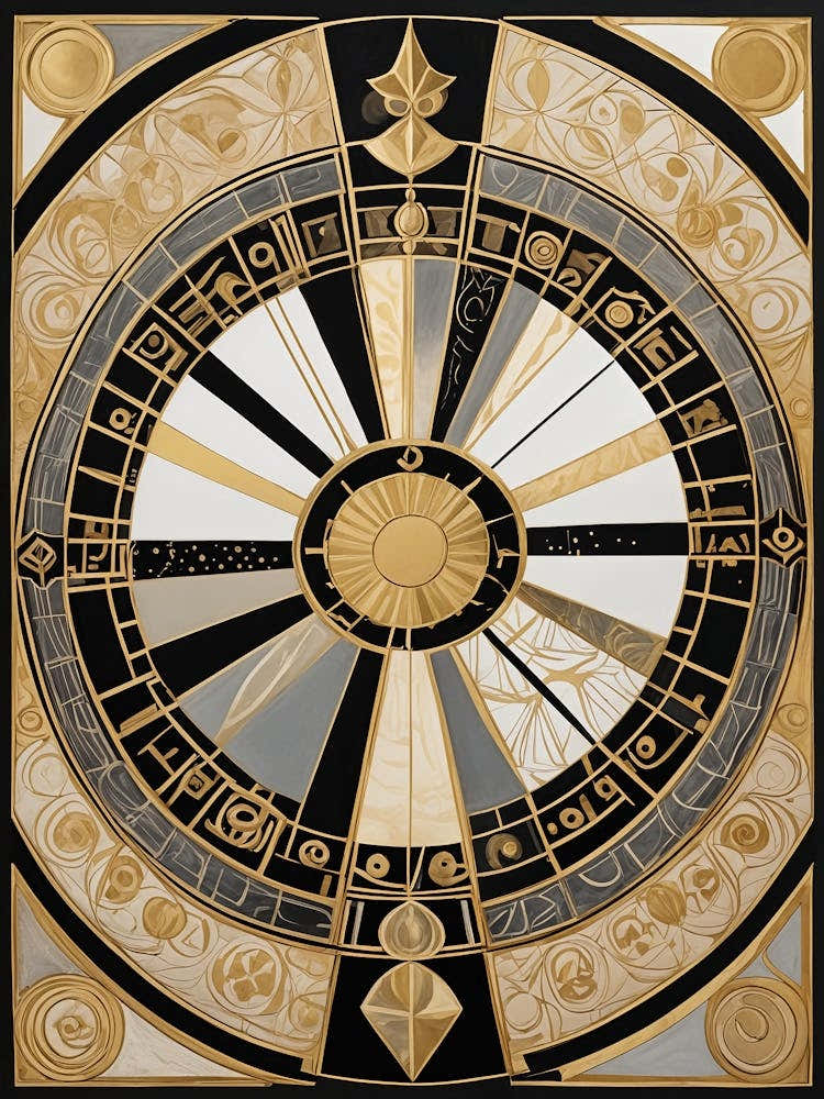 Black And Gold Wheel Of Fortune no4