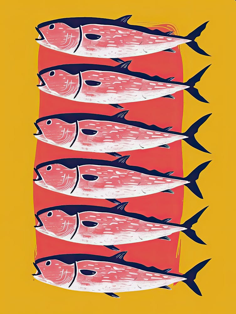 A Stream Of Fish Fish Poster