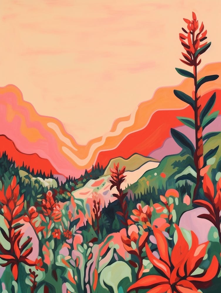 Boho Wildflower Painting Indian Paintbrush 3