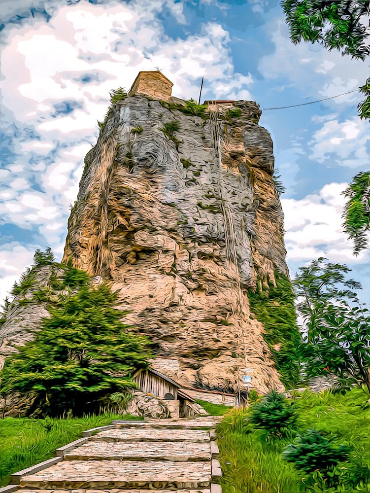 Stairs To Katskhi Pillar