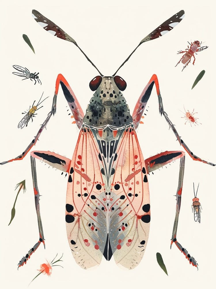 Colourful Insect Illustration Cricket 13