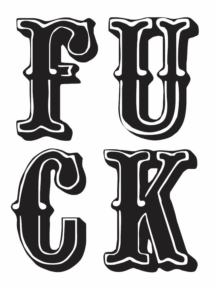 Fuck - Black & White