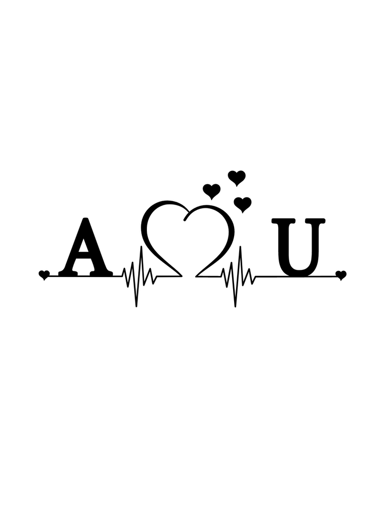 Personalized Couple Name Initial A And U