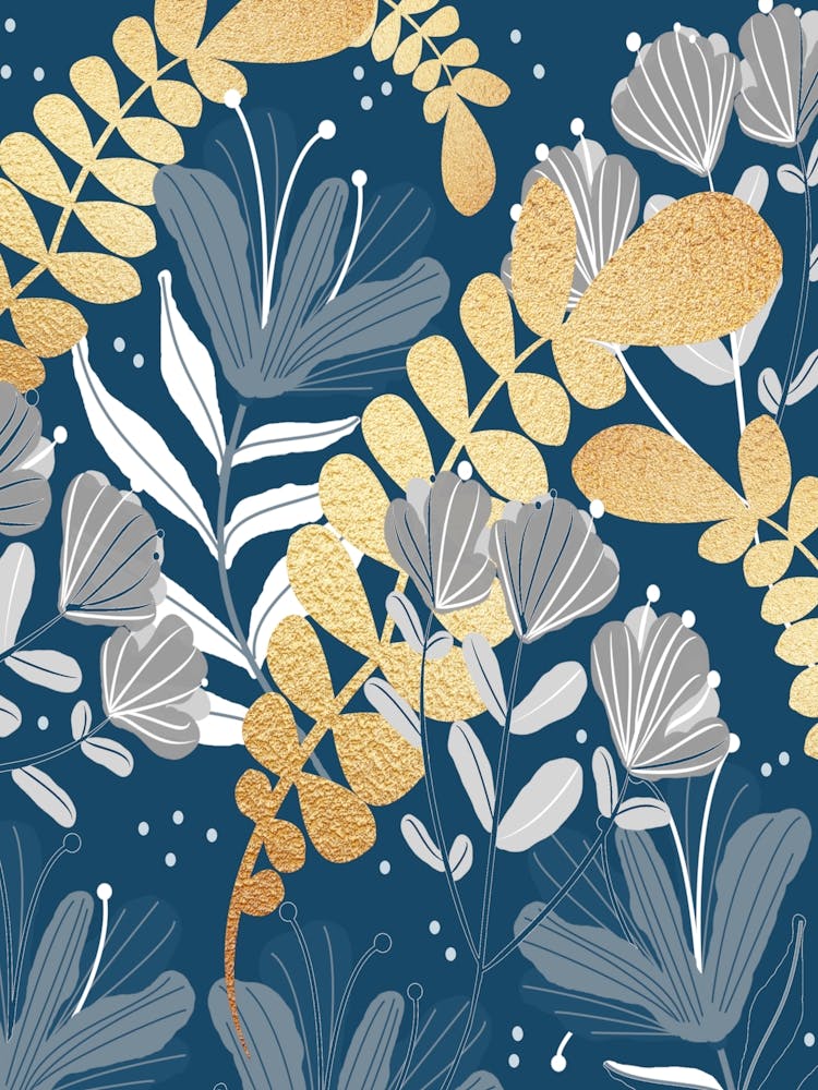 Gold Floral Pattern
