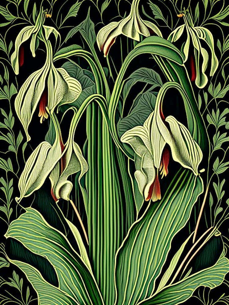 Jack In The Pulpit 2 Floral Botanical Vintage Poster Flower
